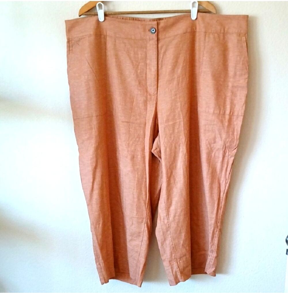 J. Jill Pure Jill Elements Organic Orange Cropped Trousers